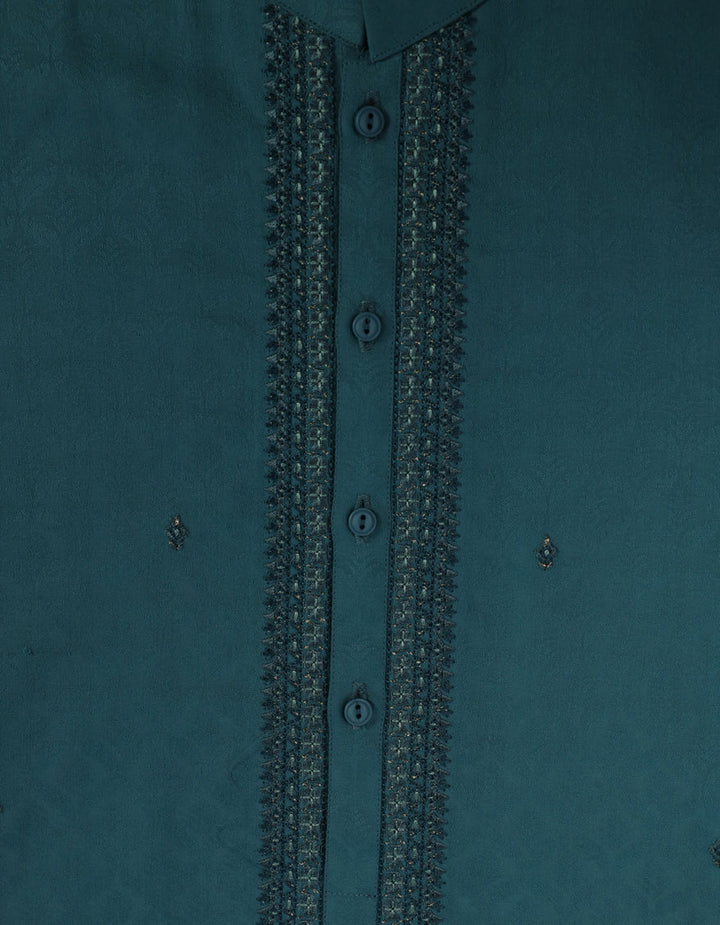Blended Sea Green Special Kurta - J. Junaid Jamshed