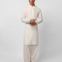 Blended White Shalwar Kameez - J. Junaid Jamshed