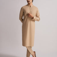 Cotton Khaki Kurta Trouser - J. Junaid Jamshed