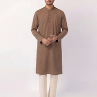 Cotton Brown Kurta - J. Junaid Jamshed