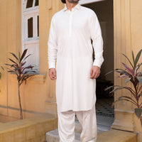 Blended Off White Shalwar Kameez - Wasim Akram by Almirah
