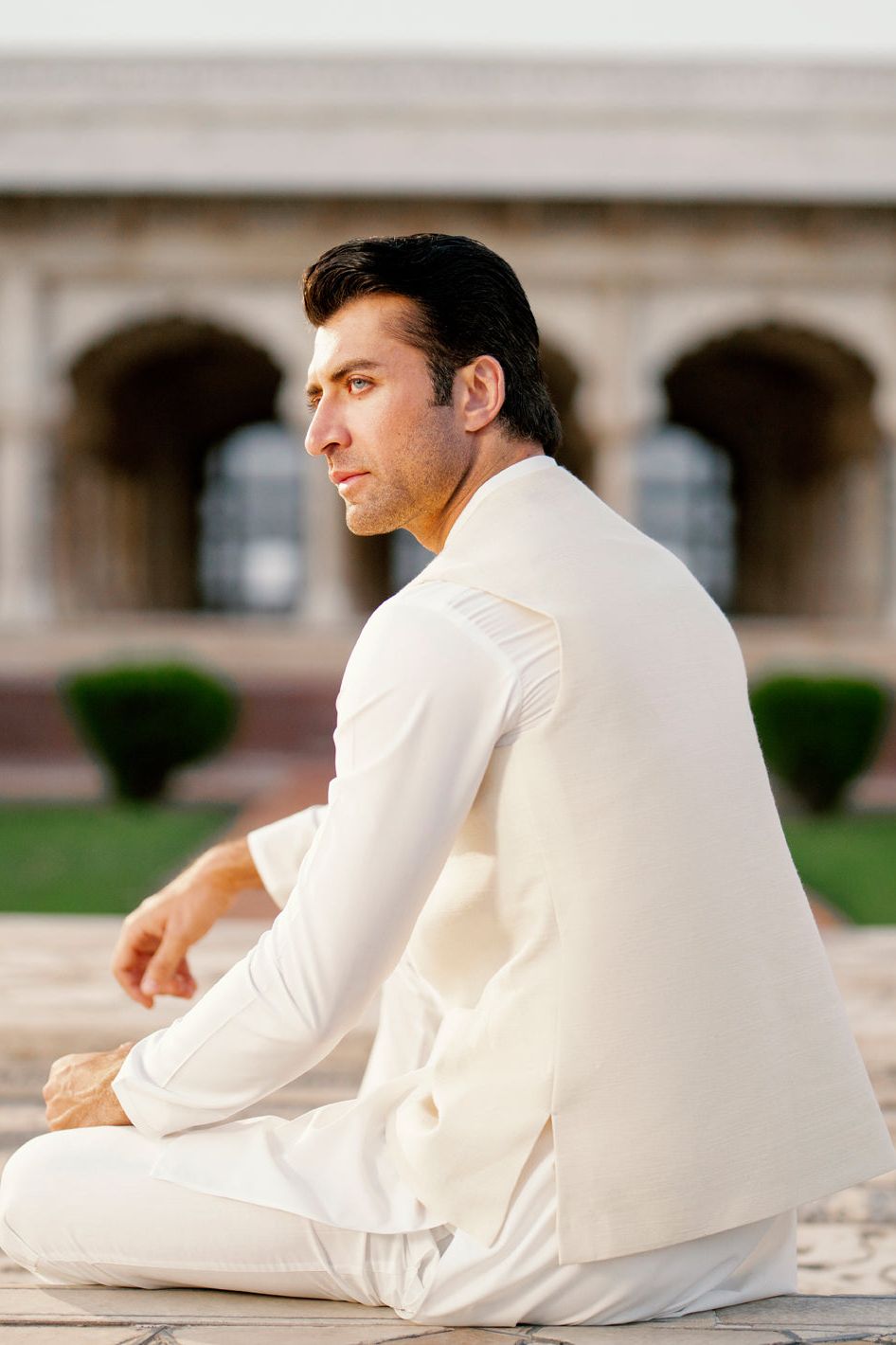 Cotton Cream Waistcoat - Almirah