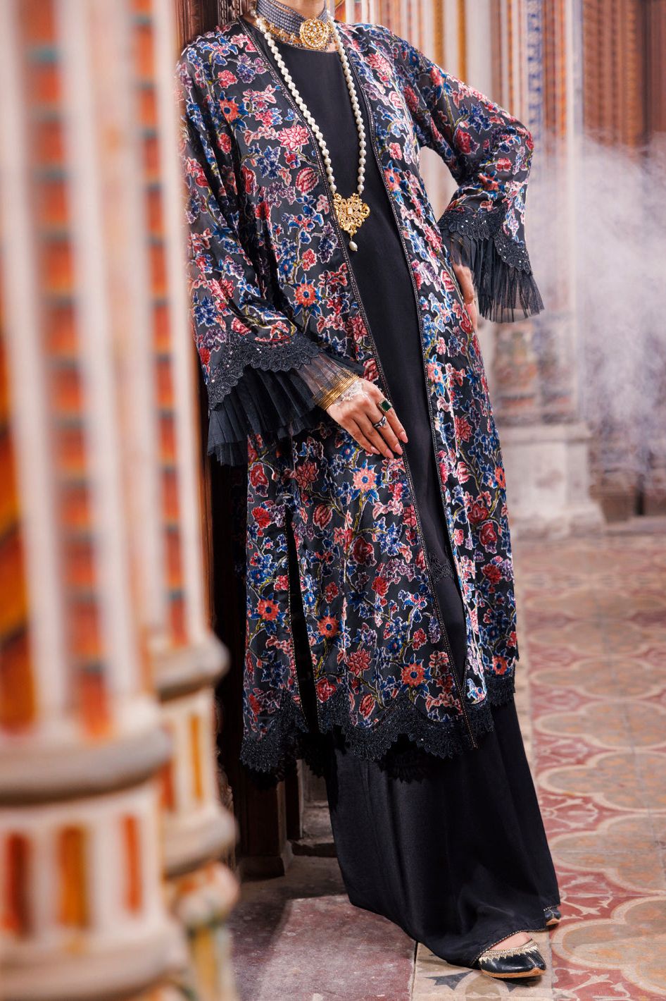 Palachi Black Stitched Suit - Almirah