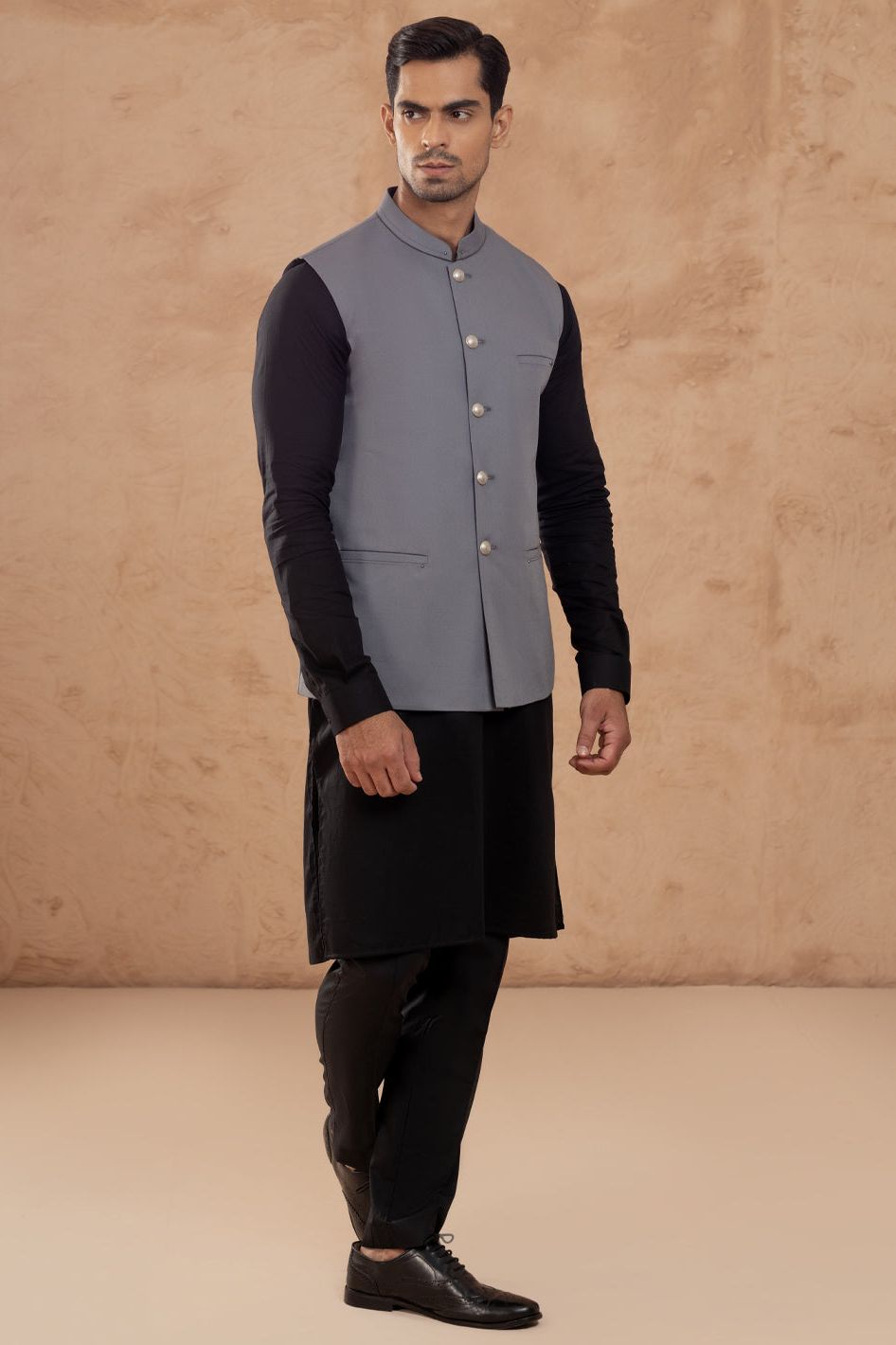 Taflon Rayon Grey Waistcoat - Almirah