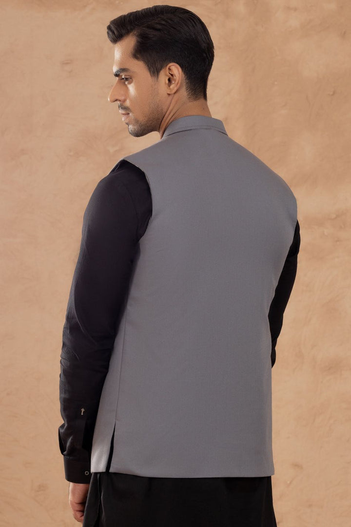 Taflon Rayon Grey Waistcoat - Almirah
