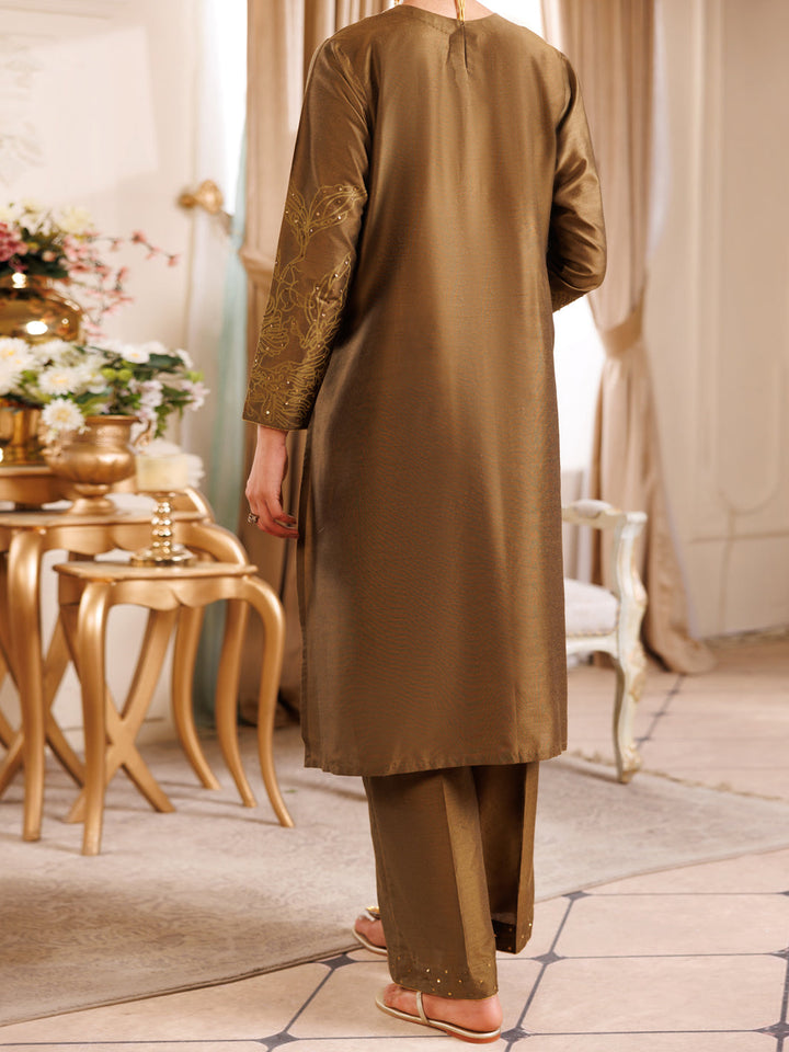 Mehndi Green Stitched Suit - Almirah