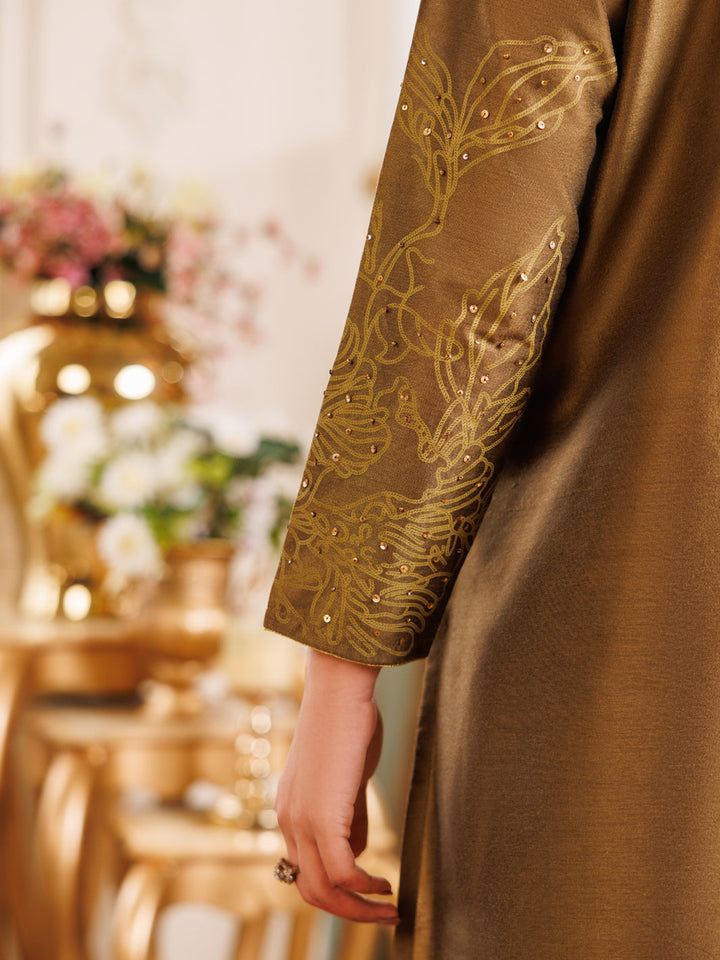 Mehndi Green Stitched Suit - Almirah