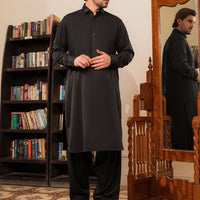 Blended Black Shalwar Kameez - Wasim Akram by Almirah