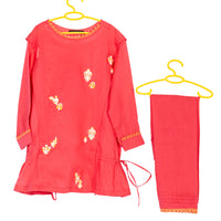 Dobby Red Stitched Suit - J. Junaid Jamshed