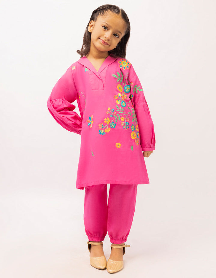 Lawn Pink Stitched Suit - J. Junaid Jamshed