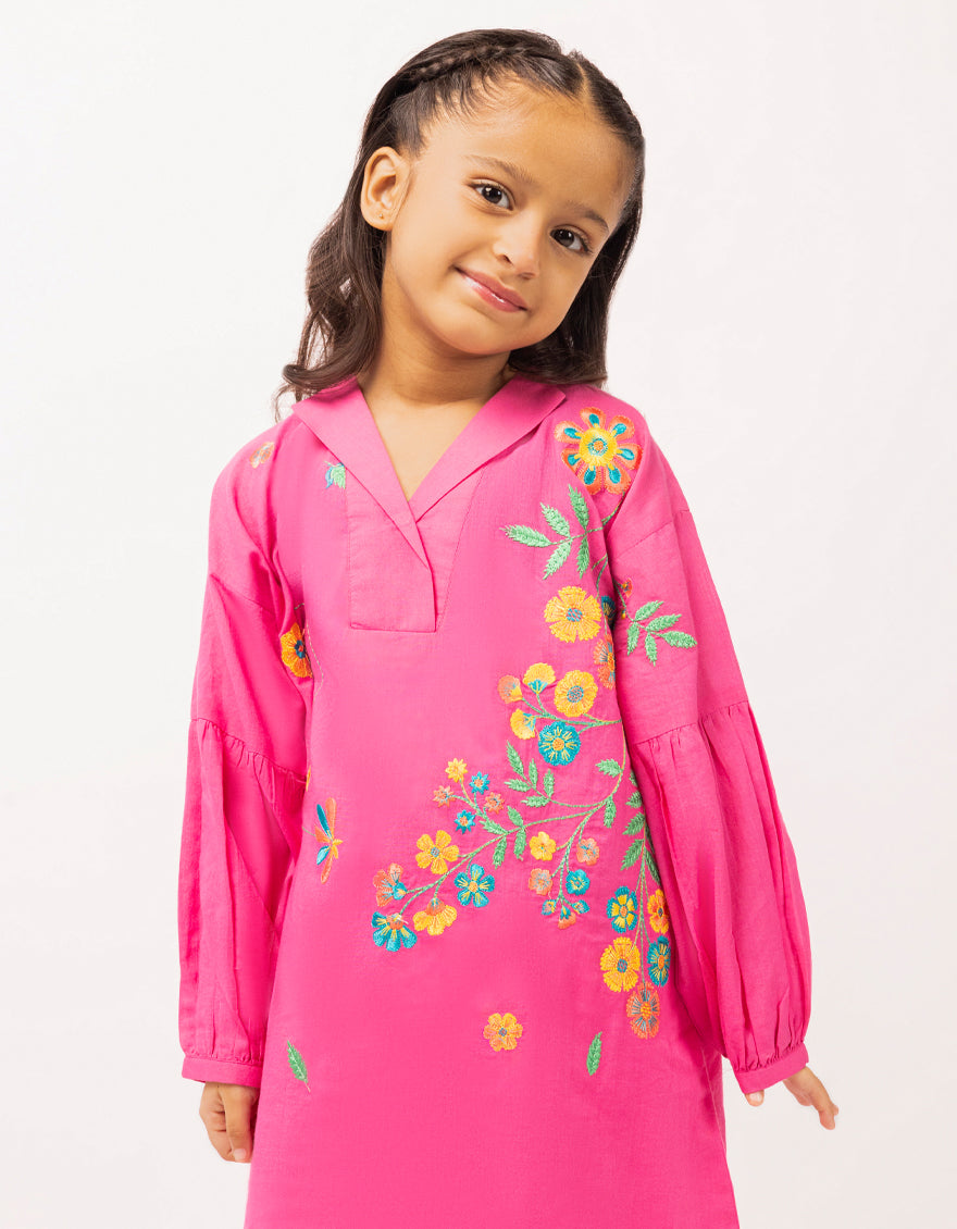 Lawn Pink Stitched Suit - J. Junaid Jamshed