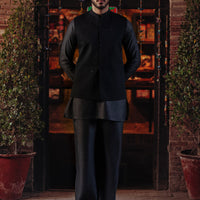 Blended Black Waist Coat - Almirah