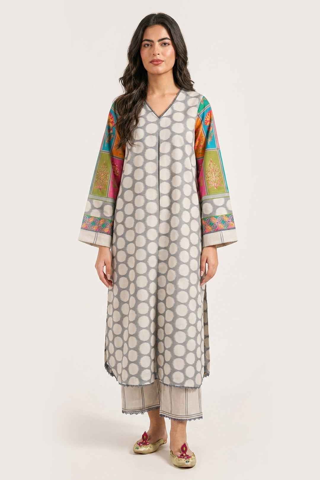 Lawn Grey Stitched Suit - Charizma