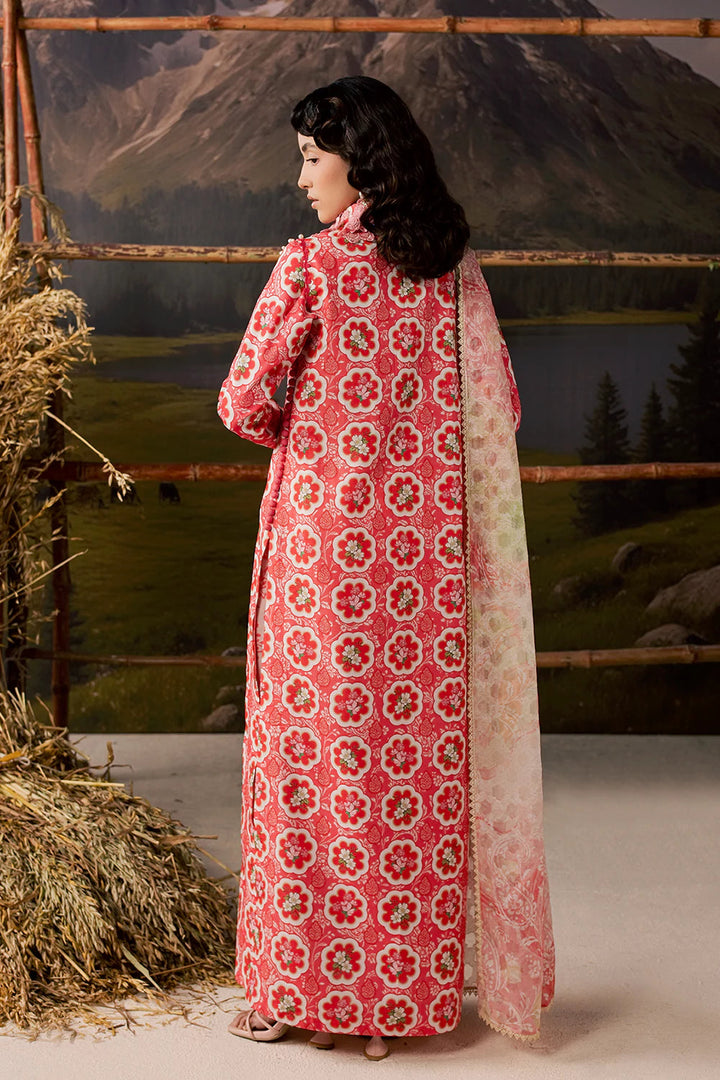 Dobby Lawn Pink Stitched Suit - Vanya