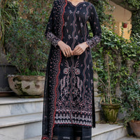 Black Rose - Farasha Bahaar Embroidered Lawn Stitched