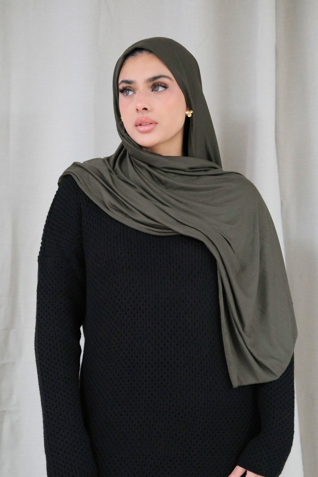 Khaki Premium Jersey Hijab