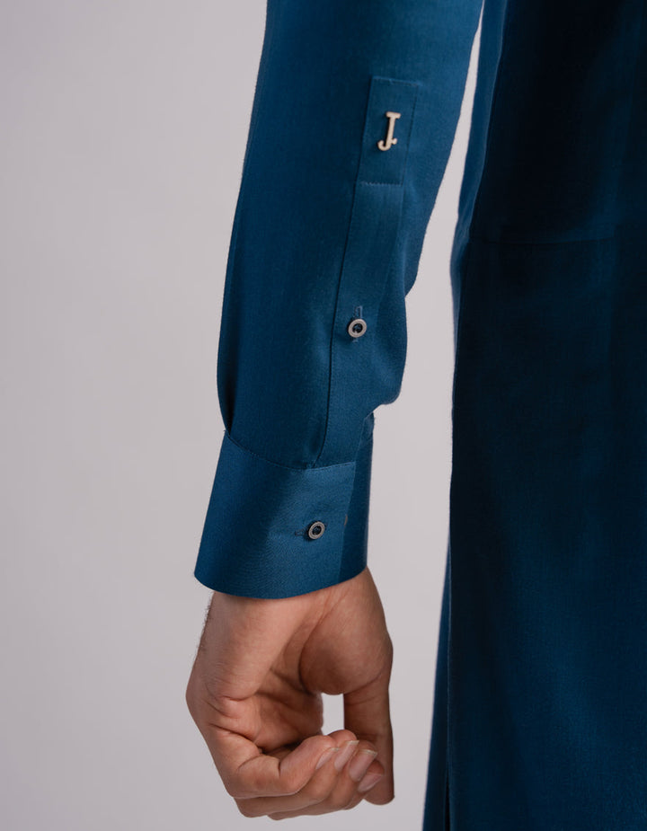 Blended Teal Kurta Trouser - J. Junaid Jamshed
