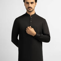 Cotton Black Shalwar Kameez - J. Junaid Jamshed