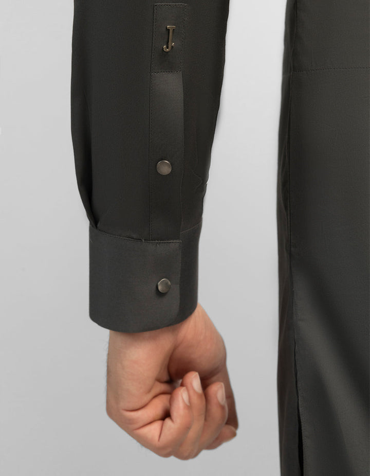 Cotton Heter Grey Kurta Trouser - J. Junaid Jamshed