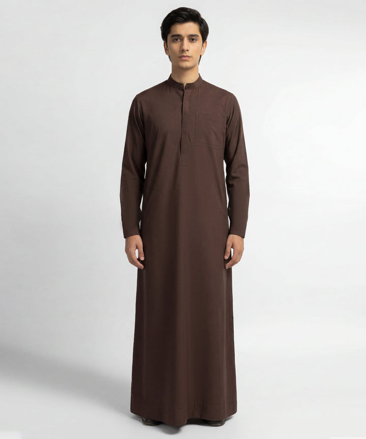 Blended Brown Jubba - J. Junaid Jamshed