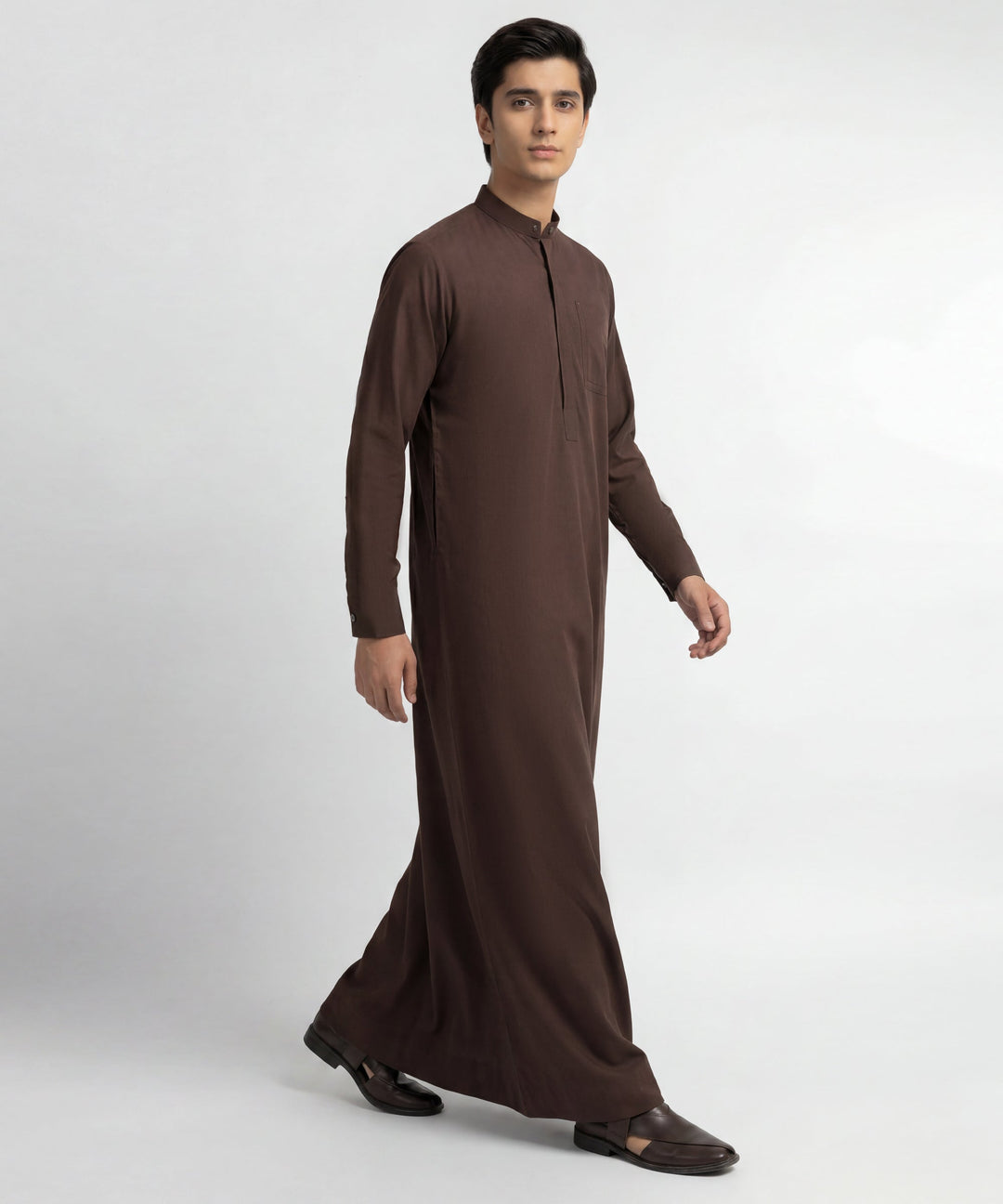 Blended Brown Jubba - J. Junaid Jamshed