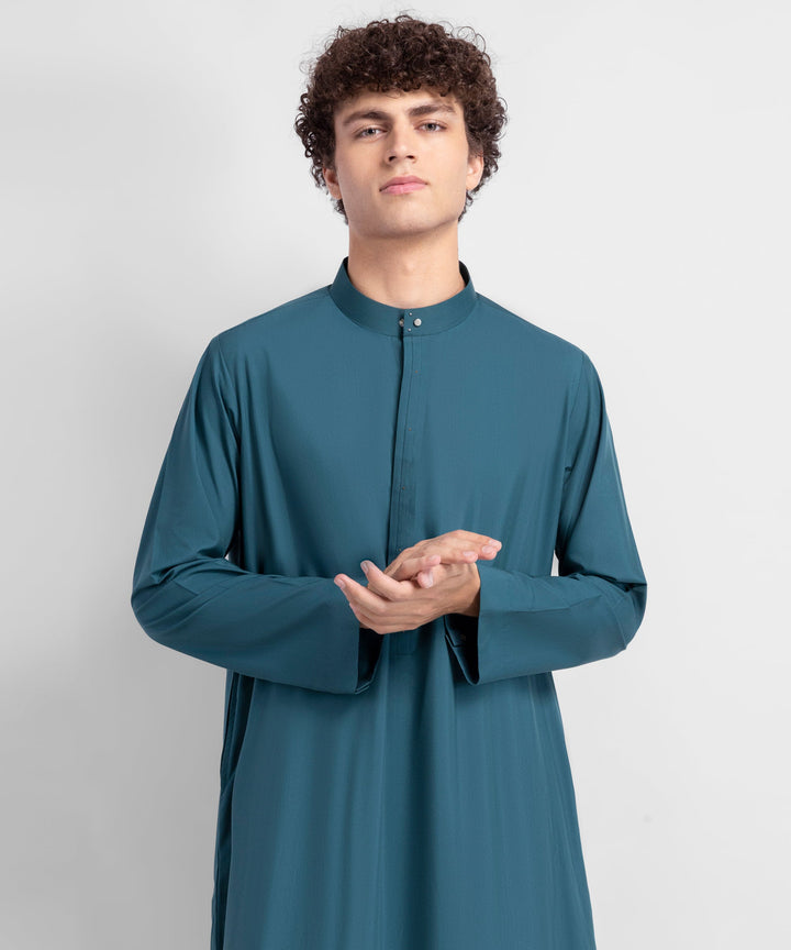 Blended Sea Green Jubba - J. Junaid Jamshed