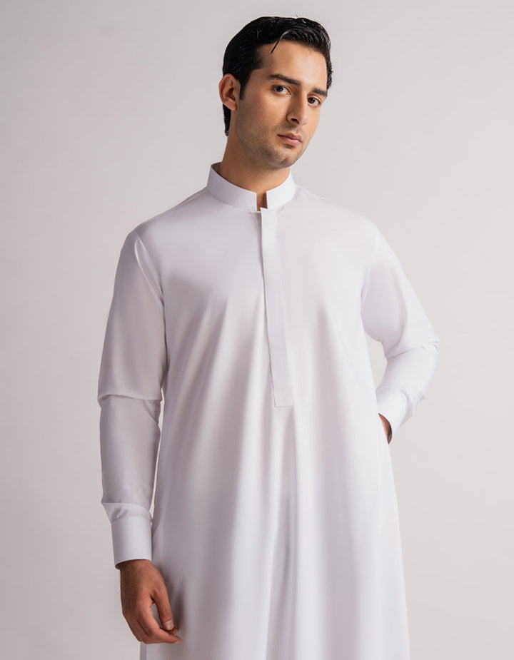 Blended White Jubba - J. Junaid Jamshed