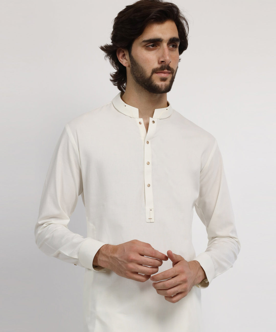 Blended Off White Kurta Trouser - J. Junaid Jamshed