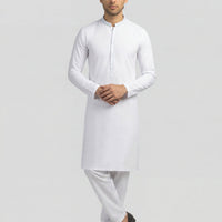 Cotton White Kurta - J. Junaid Jamshed