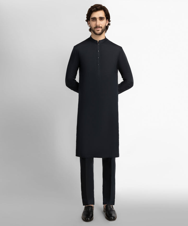 Cotton Black Kurta Trouser - J. Junaid Jamshed