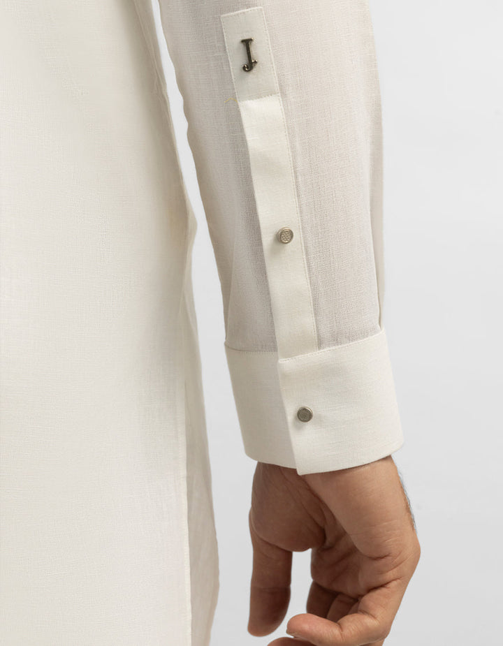 Blended Off White Kurta Trouser - J. Junaid Jamshed