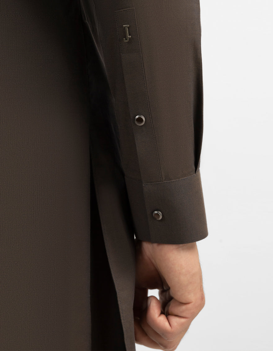 Cotton Brown Shalwar Kameez - J. Junaid Jamshed
