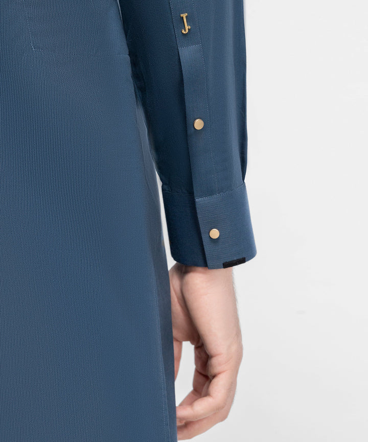 Cotton Blue Kurta Trouser - J. Junaid Jamshed