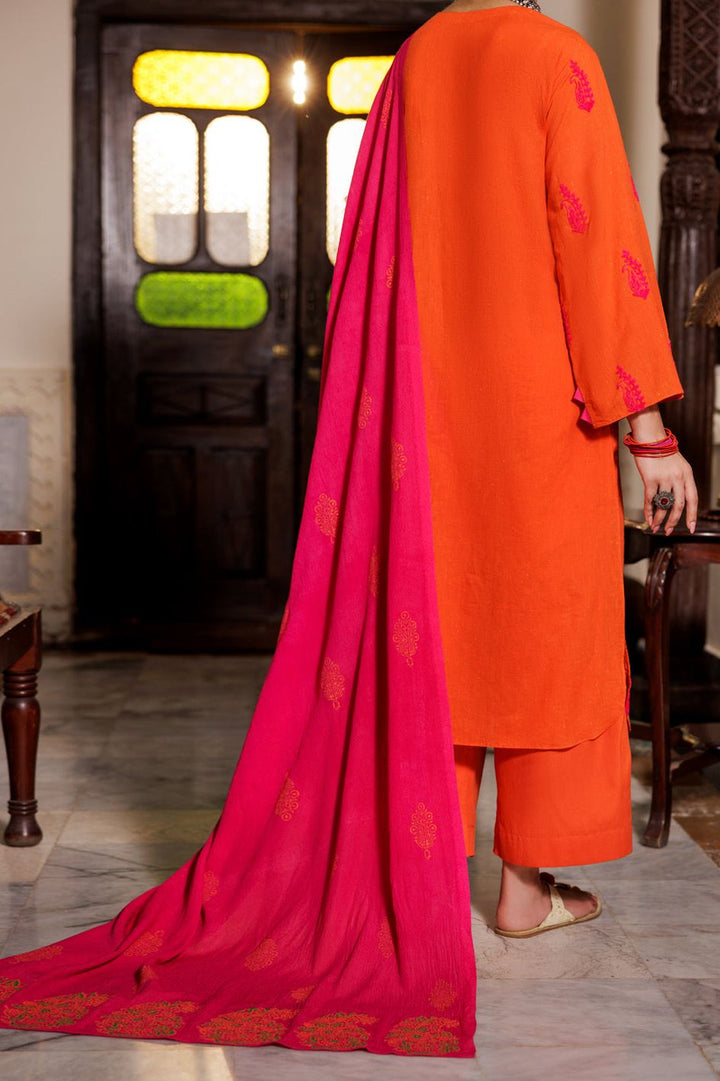 Yarn Dyed Orange Stitched Suit - Almirah
