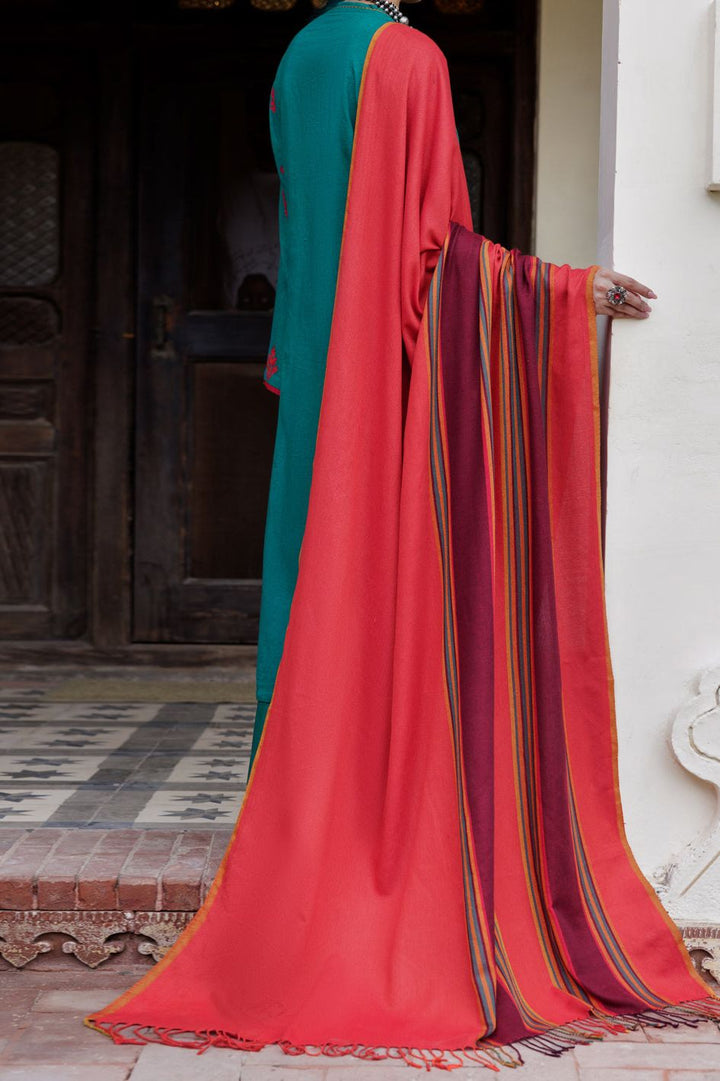 Dobby Sea Green Stitched Suit - Almirah