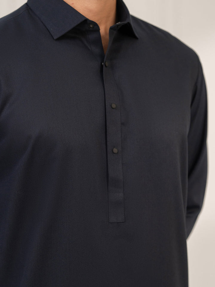 Blended Midnight Blue Shalwar Kameez - Almirah