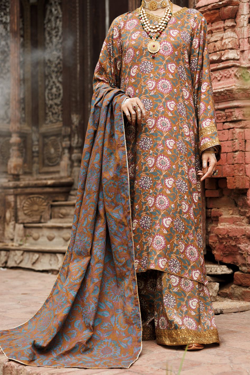 Maple Silk Multi Color Unstitched Suit - Almirah