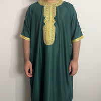 Othman Moroccan Green & Gold Thobe - Jiah