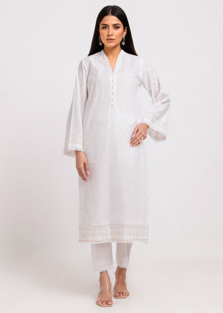 Cambric White Stitched Suit - Bonanza