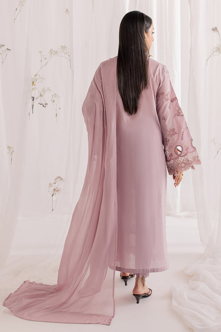 Embroidered Lawn Mauve Stitched Suit - Nureh