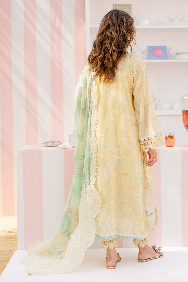 Lawn Cream Stitched Suit - Nureh Gardenia