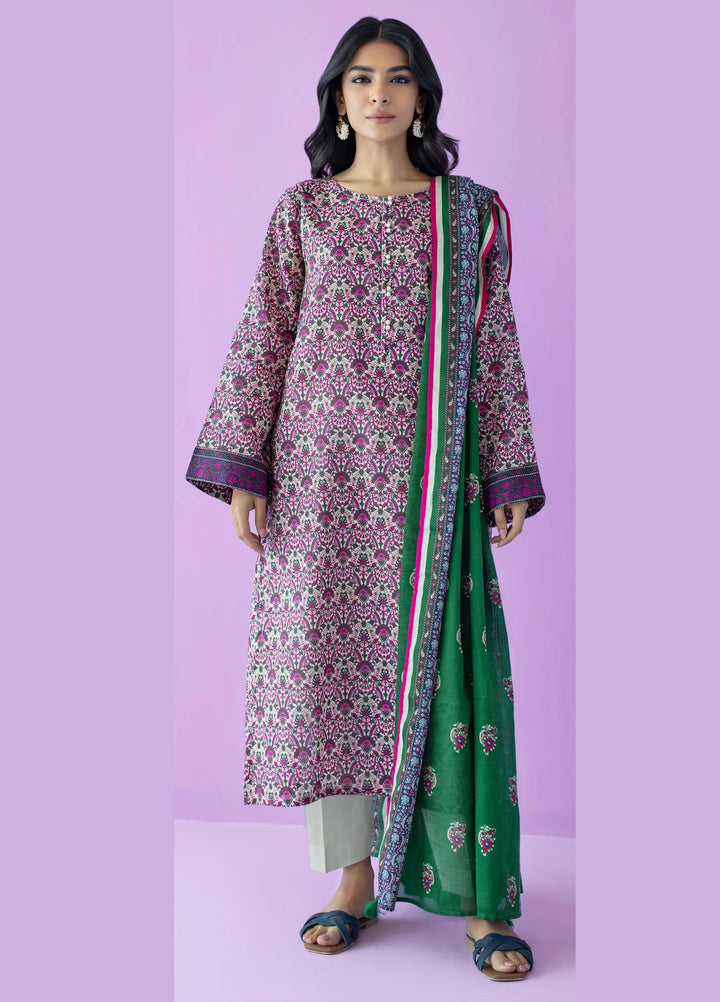 Lawn Green Unstitched Suit - Orient