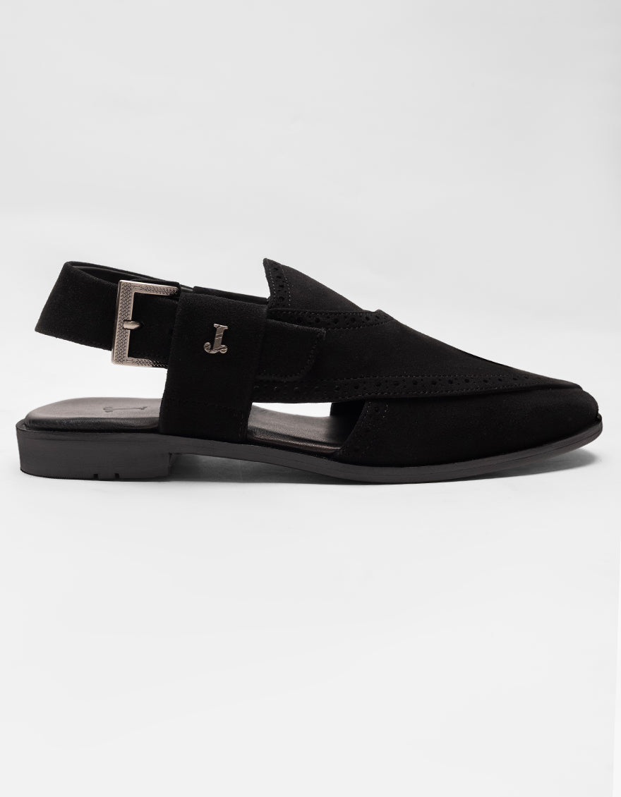 Plain Black Footwear - J. Junaid Jamshed