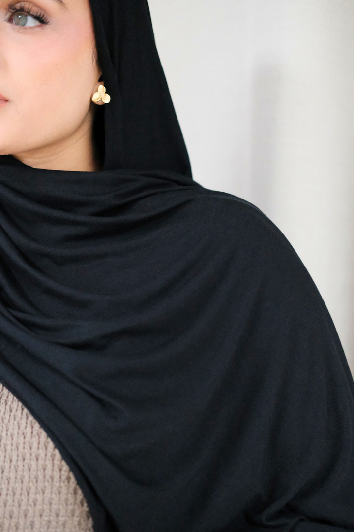 Black Premium Jersey Hijab