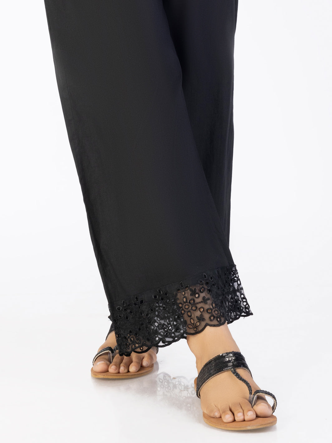 Lawn Black Trouser - Almirah