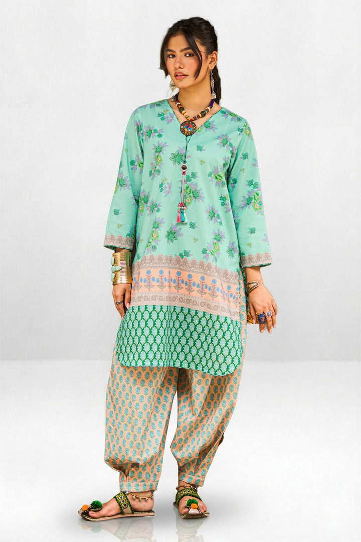 Lawn Ferozi Stitched Suit - Charizma