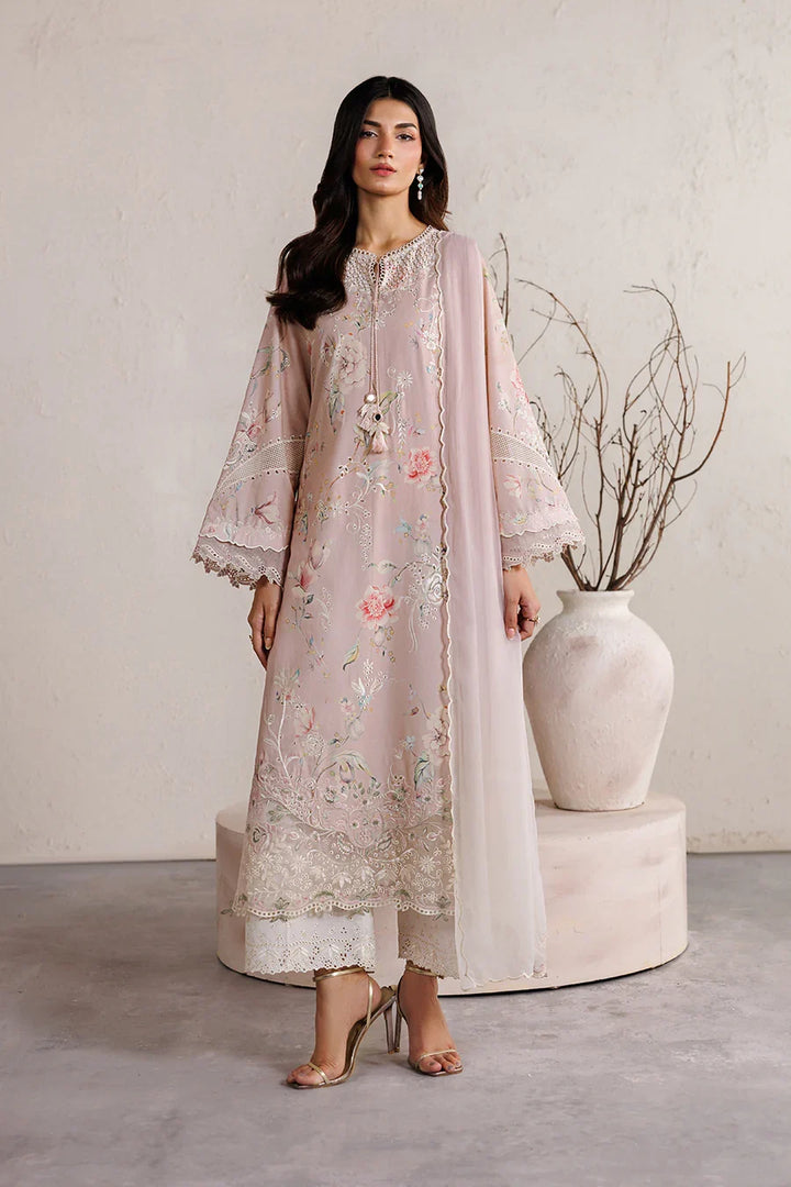Embroidered Lawn Pink Stitched Suit - Iznik
