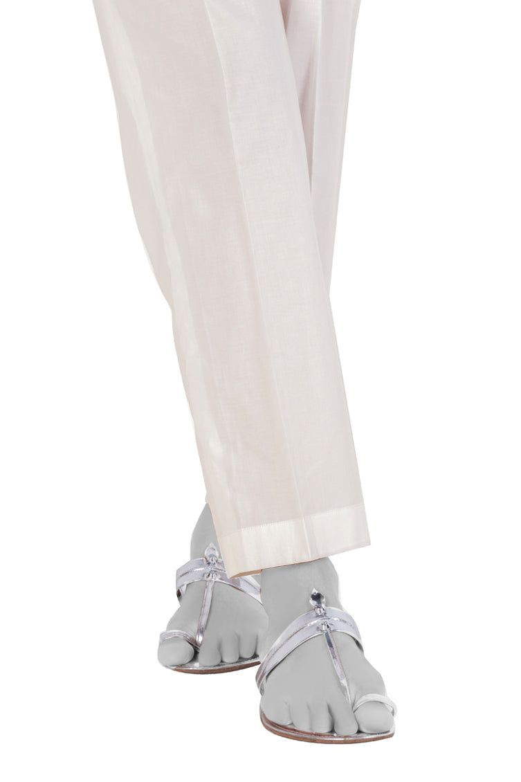 Lawn White Trousers - J. Junaid Jamshed