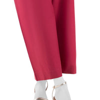 Lawn Red Trouser - J. Junaid Jamshed