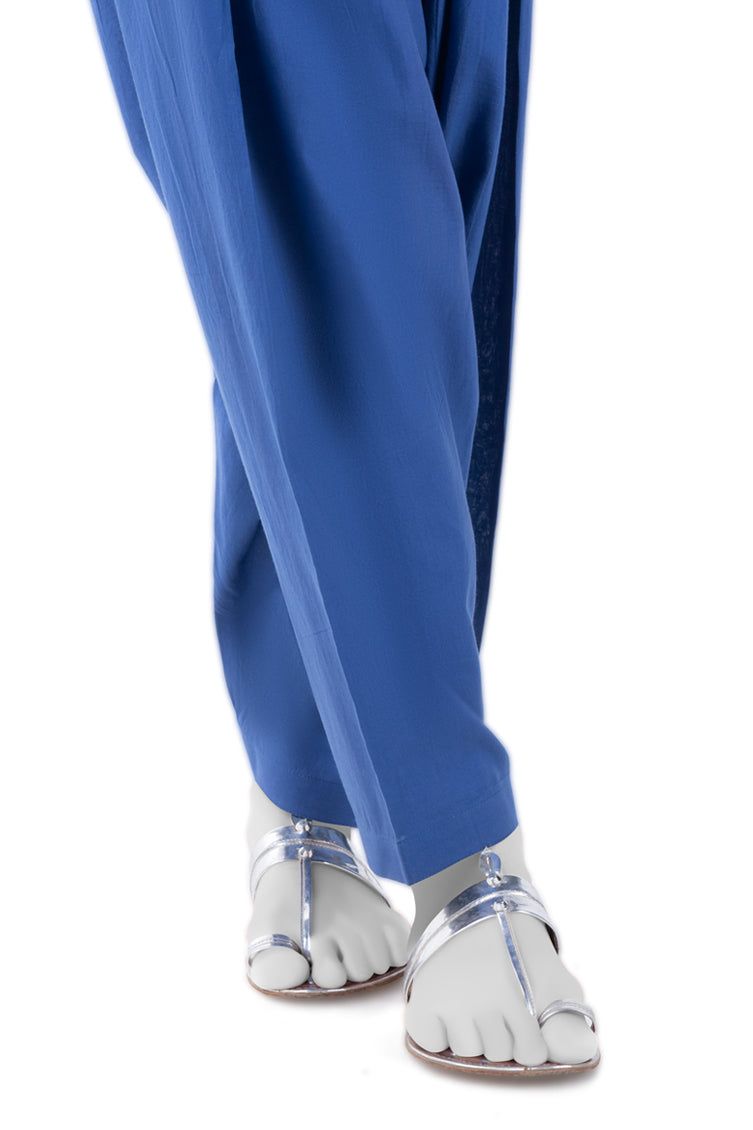 Lawn Blue Shalwar - J. Junaid Jamshed